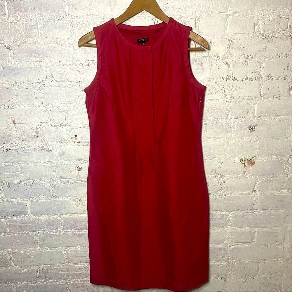 Talbots Reb Silk Blend Sheath Dress With Pockets Sz 6P
